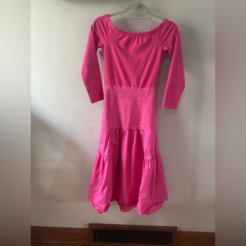 Tuckernuck Bright Pink Tiered Dress
